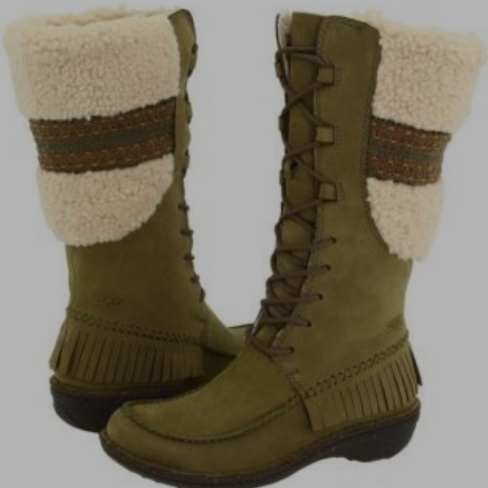 Ugg leather sherpa boots 6